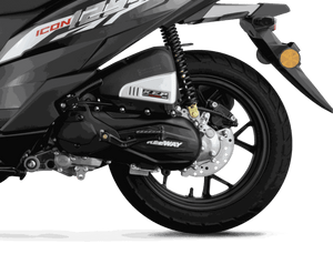 Keeway Icon 125S scooter deportivo studio trasera, concesionario oficial en Tarragona y Reus