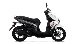 Keeway Icon 125S scooter deportivo studio lateral, concesionario oficial en Tarragona y Reus