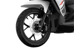 Keeway Icon 125S scooter deportivo detalle rueda, concesionario oficial en Tarragona y Reus