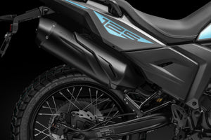 Morbidelli T125 trail detalle escape, concesionario oficial en Tarragona y Reus