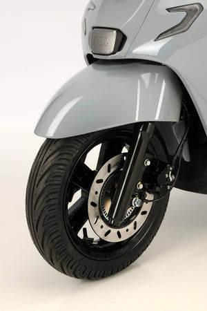 SYM Fugue 125 retro detalle rueda, concesionario oficial en Tarragona y Reus